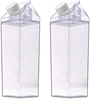 Бутилка от Картонени опаковки мляко YARDWE 2 елемента 500 мл Пластмасови Бутилки За Мляко, Бутилка за Вода От Картонени