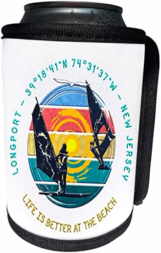 3роуз Longport, окръг Атлантик, Ню Джърси. Летен плаж. - Опаковки за бутилки-охладители (cc-364124-1)
