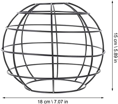 Happyyami Промишлена Сфера На Окачен Лампа Клетка Селски Подвесная Метална Метална Клетка Притежателите На Антични Лампи