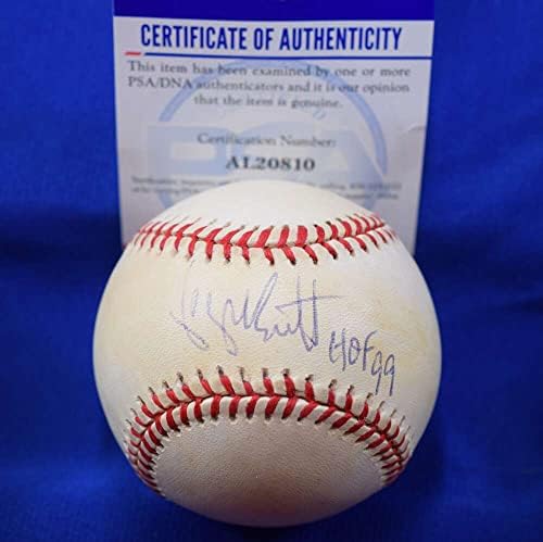 Джордж Брет КОПИТО 99 PSA ДНК Coa Автограф Подписан от Американската лига на OAL Бейзбол