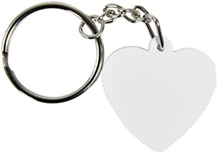 Полимерное Сърцето на Бял Празен Сублимационный Ключодържател Теплопередача Занаят Ключодържател 20 бр 35x35x2 мм