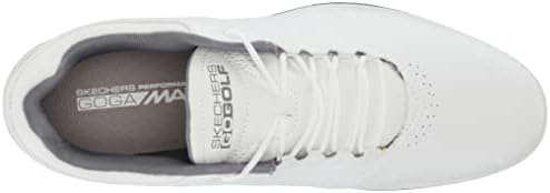 Мъжки въртящи обувки за голф Skechers без бодли, Бял / Сив, 10,5