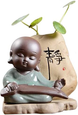 ПАЙНАНЬ Керамични Чай домашен Любимец Малка Статуя на Буда Фигурка Монах Чай Масичка Саксия Декорация на дома За Чай