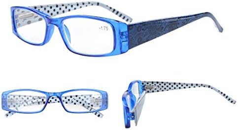 Дамски Очила за четене GUD, 5 Двойки Ридеров с Дужками Полка точки, за Жени, четете (5 сини)
