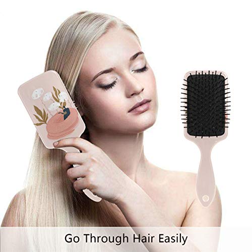 Четка за коса на въздушна възглавница Vipsk, пластмасов Пъстър Свеж фигура, Подходящ за добър масаж и антистатични разнищване на Косата, подходящ за суха и мокра коса,