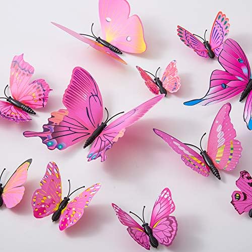 36ШТ Стикери за стена с пеперуди - 3D Пеперуди Декор за Стикери за стена, Подвижни Стенни Стикери за Декорация на Дома,