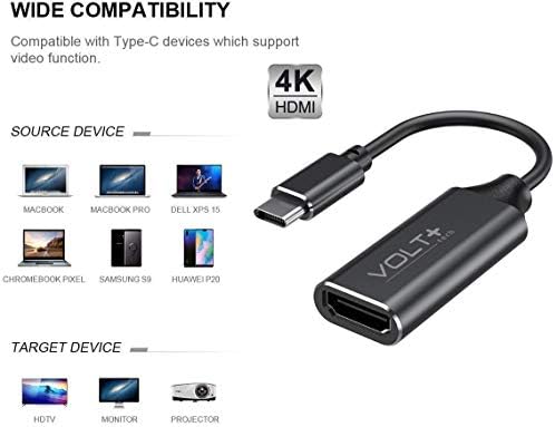 Работи от комплекта на VOLT PLUS ТЕХНОЛОГИИ 4K, HDMI USB-C е съвместим с професионален водач LG 15Z95P-K. AAB6U1 с цифрово