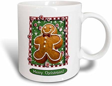 Керамична чаша 3dRose mug_37084_1 Човечето момче, Весела Коледа, на 11 грама, Многоцветен