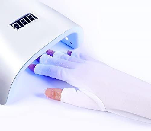 SIUSIO Против UV Shield Ръкавица - UV-Защитни ръкави, Ръкавици без пръсти, за да се вливат в гел маникюр, които предпазват