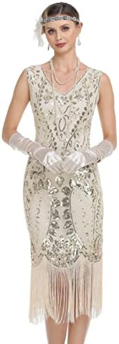 Дамски рокли-flappers kayamiya 1920-те години С пайети и Ресни Пейсли, V-образно Деколте, Рокля на Великия Гэтсби, Костюми