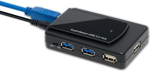 Активен Външния 7-портов хъб USB 3.0 и USB 2.0 кабел и USB 3.0 и адаптер на променлив ток SY-HUB20078