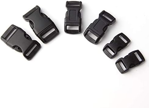 JIAKAI 60 бр - 5/8, 1/2 и 3/8 цолови черни Пластмасови скрепителни елементи с контурными странични куки за гривни от
