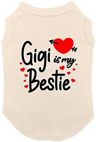 Andrea is My Bestie - Тениска с бабушкиной куче Love (Натурална, голям размер)