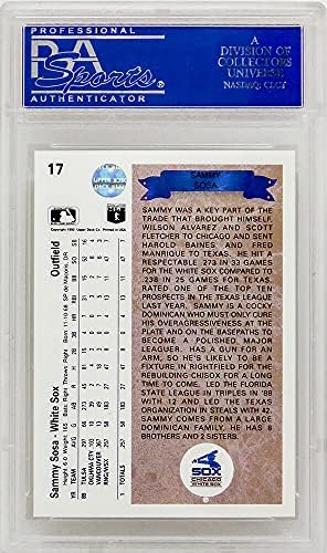 Сами Соса (Чикаго Уайт Сокс) 1990 Бейзболна картичка №17 за начинаещи в горната част на тестето - PSA 10 GEM MINT