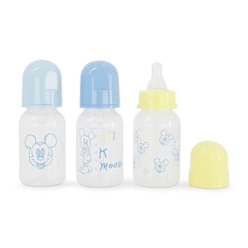 Бебешки бутилки 5 грама за момичета и момчета | 3 опаковка бебешки бутилки Дисни Скица на Мики за новородени и всички