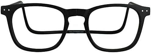Магнитни очила за четене Clic, Компютърни Ридеры, Сменяеми лещи, Регулируеми лък тел, Манхатън, (S-M, Черен, Увеличаване