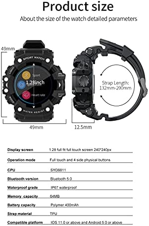 JZ & TS LC11 Фитнес Тракер Часовници Смарт Часовници за Мъже И Жени, Фитнес часовник IP68 Водоустойчив Цифров Часовник