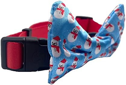 Сладки вратовръзки-Пеперуди за кучета във формата на коледа Снежен човек - 2 x 4, Висококачествени вратовръзки-пеперуди