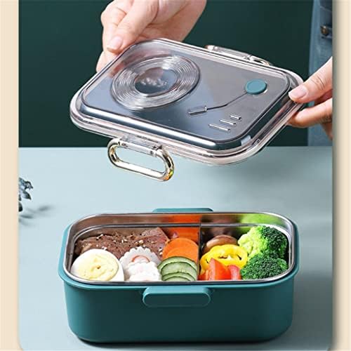 ZHUHW Кутия за обяд Bento От Неръждаема Стомана за Мъже, Дамски Кутия За Закуска Прибори за хранене, прибори за готвене