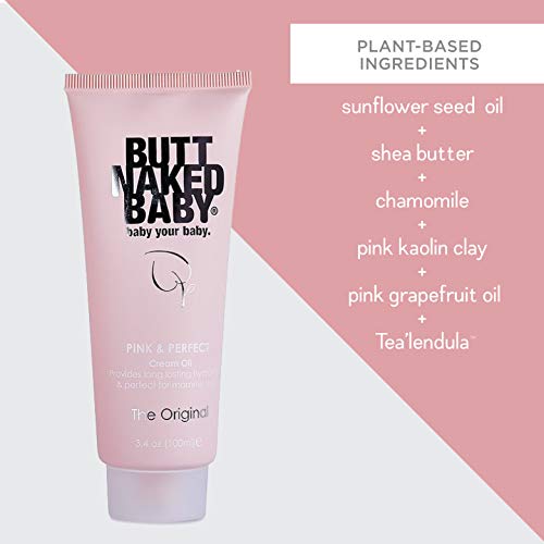 Butt Naked Baby Pink & Perfect Cream Oil | Наситен овлажняващ крем продължително действие за Много суха кожа|, Слънчогледово