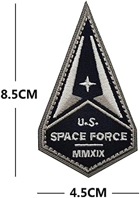 Нашивка на Космическите сили на САЩ MMXIX размер на 8,5 * 4,5 см, с плетене на една Кука и линия
