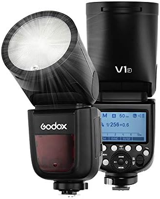 Професионална светкавица Godox V1F Speedlite с увеличение Fresnel, съвместима с фотоапарати Fuji Fujifilm X-Pro2 X-T20