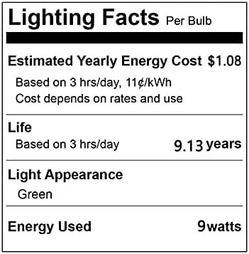 YDJoo 9 W Зелена Led лампа A19/A60 Форма на Цветни Нощни Лампи с Мощност 80 W, еквивалент на Зелен Цветен лампочкам Настроението