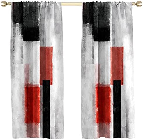Прозрачна, Червеникаво-сива и черна Прозорец Завеса Бяло Абстрактно Омбре Сребристо-Бордовая Живопис в Художествена Решетка