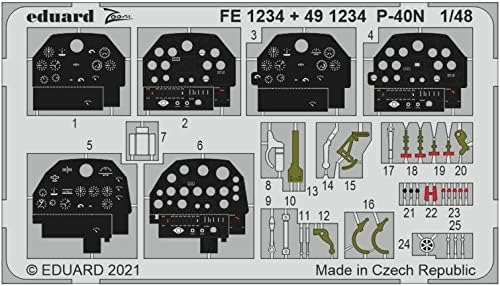 Набор от части на Hayri EDUBIG49316 1/48 Big Ed Curtis Light P-40N Warhawk (За Академия) Пластмасови Модели