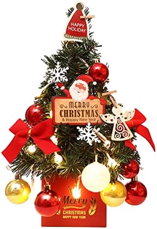 Коледна Декоративна Настолна Мини Коледно Дърво За Украса На Преден План На Сцената Опаковъчна Хартия Светлинно Дърво
