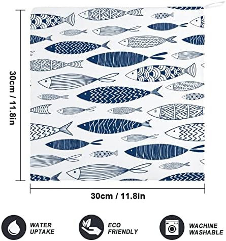 Дизайн на Ремък за Кухненски Кърпи Рыбьих Сини Кърпи за ръце за Баня и Кухня