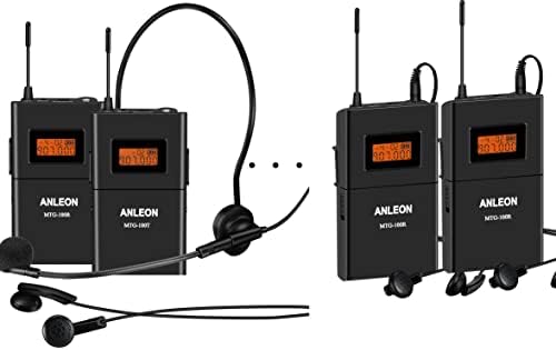 Anleon mtg-100 8-Местна Преносима система за Екскурзовод-преводач 915 Mhz (1 предавател и 8 приемници)