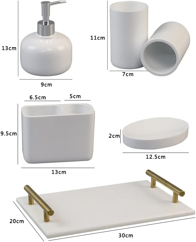 Набор от Тоалетни Принадлежности HOUKAI Nordic Wash Set За Баня Притежателя на Електрическа Четка за зъби Чаша Вода За
