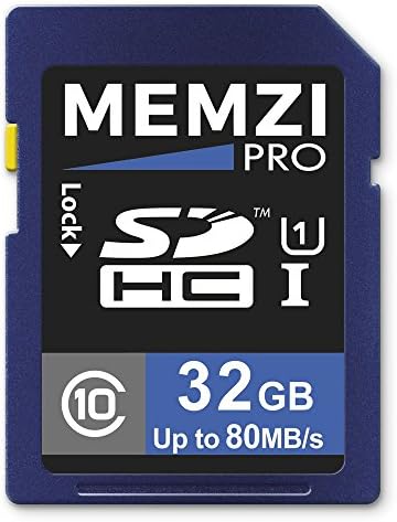 Карта памет MEMZI PRO 32GB Class 10 80 MB/SDHC карта за цифрови фотоапарати Sony Alpha a3000, a5000, a5100 със Сменен
