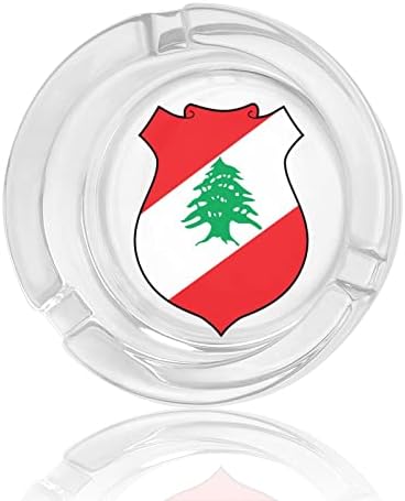 Национален Герб Ливанската Република Пепелник За Пури, Цигари Стъклен Пепелник Титуляр за Домашен Офис