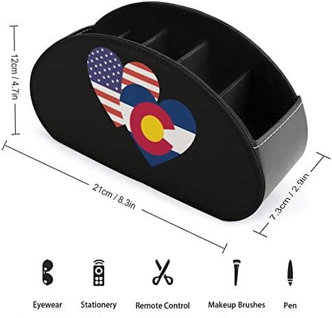 Кожен Държач на Дистанционното Управление с Флага на Американския сърцето на щата Колорадо с 5 Отделения, Офис Кутия