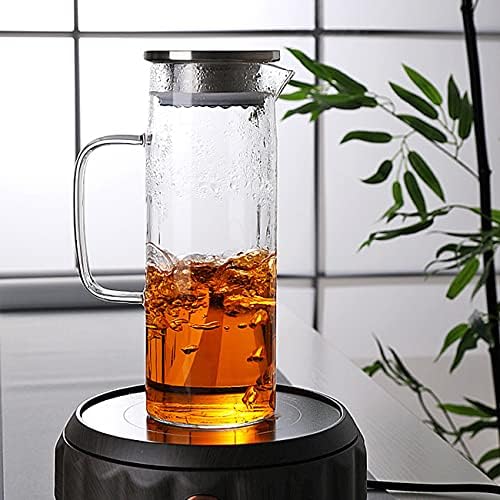 XJhoma Creative Shapes Топлоустойчива Стъклена кана за кафе за цветята-чай с приготвяне на чай [№ 019 (около 1450 мл),