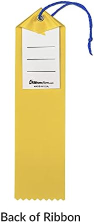 RibbonsNow на наградата на лента за добра посещаемост - 100 жълти ленти с карти и въжета