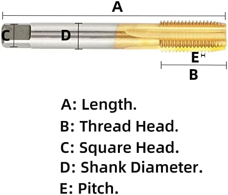 Метчик за металообработващи машини Aceteel HSS 3/4-18 БЕЗ Титан покритие, Метчик с резба 3/4 x 18 БЕЗ Титан покритие