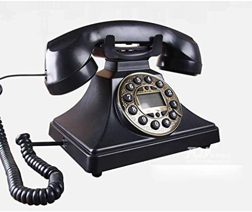 Телефони и аксесоари SXNBH Стар Антикварен Телефон Американски Ретро Земята Домашен Офис Телефон Черен Метален Въртене