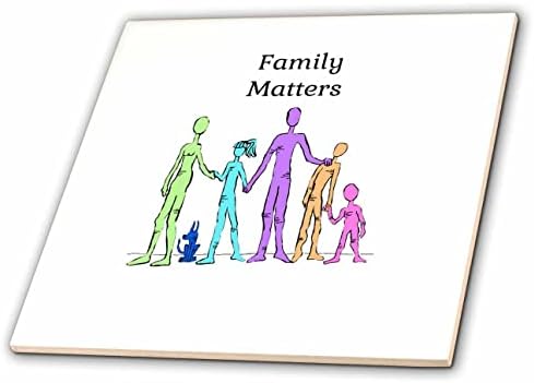3. Начертайте текст, който казваше, че семейството е от значение, с участието на семейството, под - Плочки (ct-360797-1)