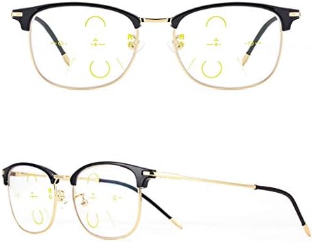 Фотохромичните Очила за четене Smart Zoom с метални рамки и мультифокальными диоптрийными лещи от полимерна смола, Далечни