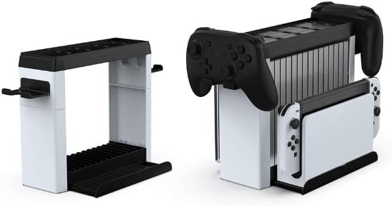 Титуляр-Органайзер за игри за Nintendo Switch OLED Joy-Cons Pro Контролер, станция за съхранение на ключове и Органайзер,