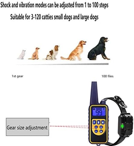 Нашийник за Дресура на Кучета, Акумулаторна батерия Водоустойчив Нашийник за кучета с Дистанционно управление 2887ft