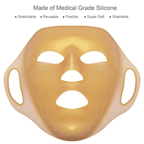 Хидратиращ Маска за лице GELMAY 3D Gold 4 опаковки - Силиконова Маска за лице - Множество маска за лице за жени - Лепенки
