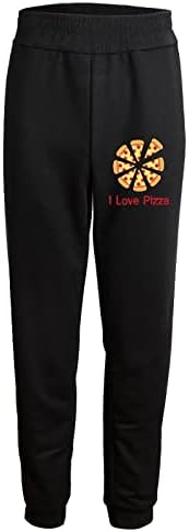 I Love Pizza Мъжки Спортни Панталони за джогинг с годни Дъното, Спортни Панталони за почивка, Панталони за Йога