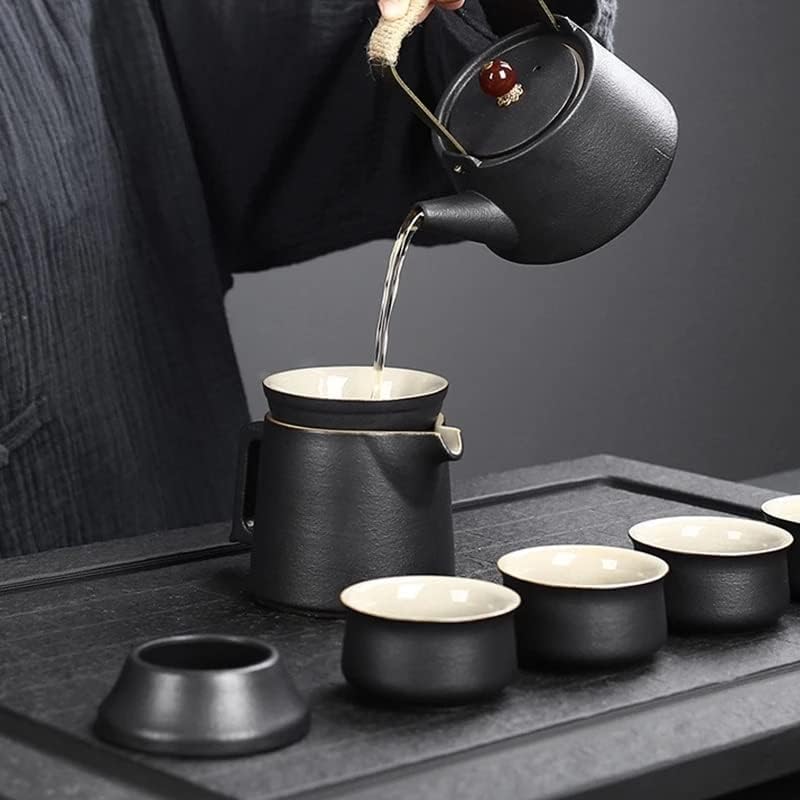 чай набор от 10/11 бр. Преносим Пътен Чаен Комплект Керамичен Чайник Чаша Японски Чай набор от Кунг-фу Puer Чайник Гайвань