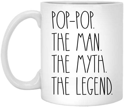 Кафеена чаша Поп-Поп The Man The Мит The Legend - Подарък кафеена чаша Поп-Поп За Коледа - Подарък за рождения Ден -
