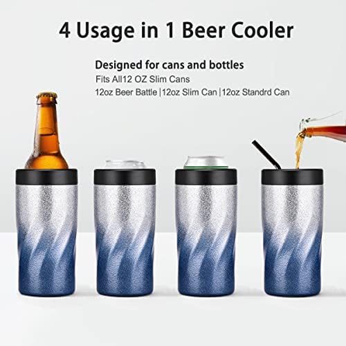 Охладител за консерви Healthlif Slim, 4-В-1, Изолатор за кутии от по 12 унции-Охладител на присоске за бира и сода, държач