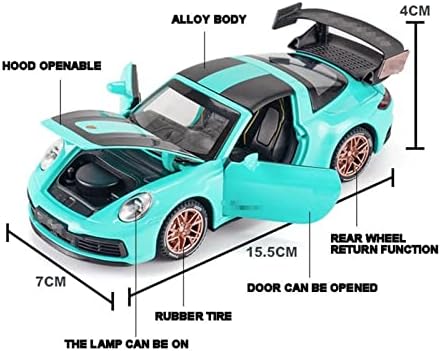 Мащабна модел на превозното средство за Porsche 911 4S Модел на спортен автомобил от сплав, монолитен под налягане, 4